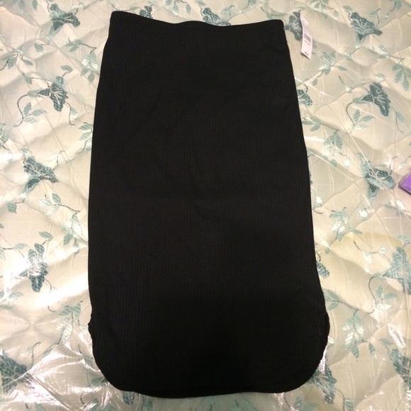 Black striped skirt