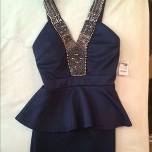 Navy blue cocktail dress