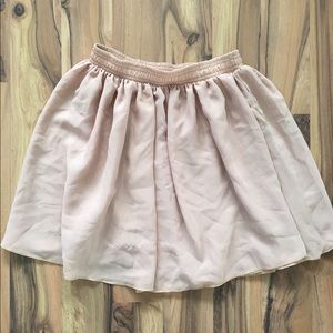 Nude Chiffon Skater Skirt American Apparel