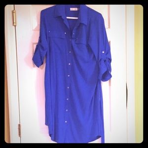 Calvin Klein dress size 8 (med) EUC bright blue