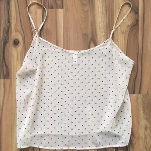 Chiffon cream polka dot Camisole AMERICAN APPAREL