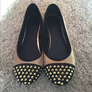🔱Black and gold flats🔱