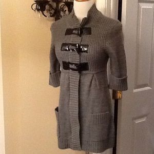 ADORABLE GRAY SWEATER DRESS NWOT