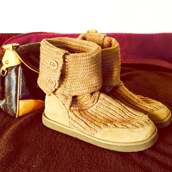 ❤️ ALDO tan knit slouch boots 👢