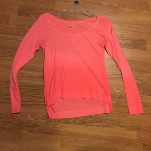 Hollister high low long sleeve shirt