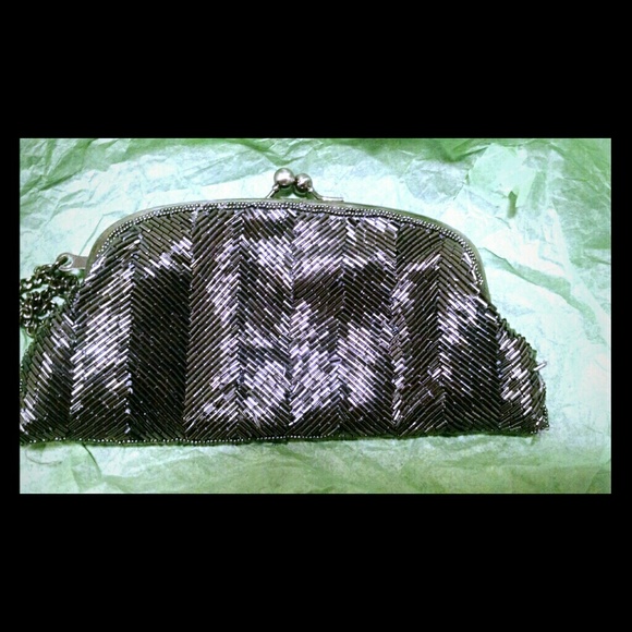 The Limited, clutch, dark silver