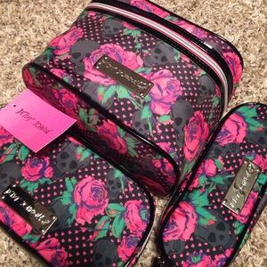Betsey Johnson Makeup Bag Set!