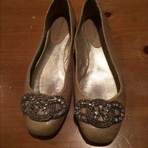 Antonio Melani Gold Flats