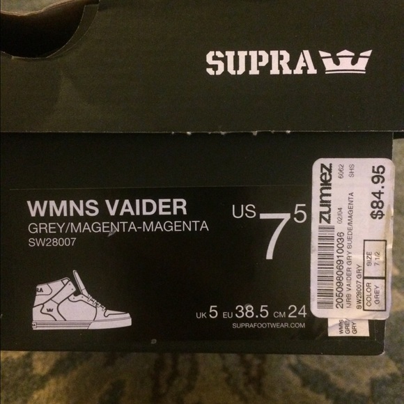 pink and grey SUPRA women's vaider - Picture 1 of 4