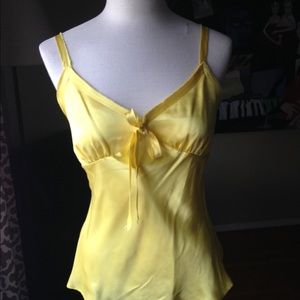 Adorable canary yellow camisole top.
