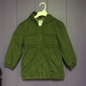 Lil Girl's Hooded Olive Jacket