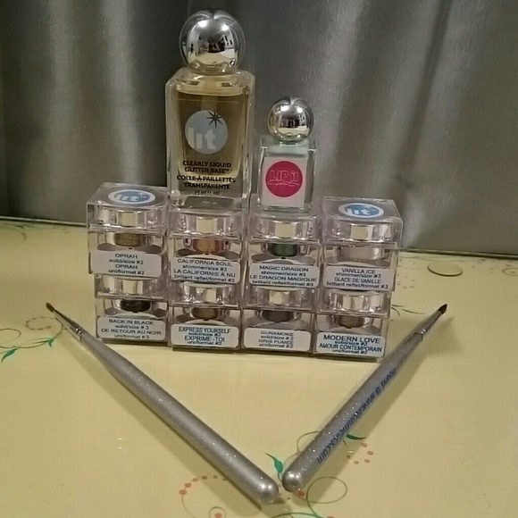 Lit Cosmetics Glitter, Glue, Lip Glue and Brushes
