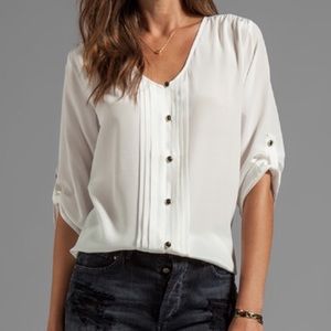 Yumi Kim Lizzie White Silk Blouse
