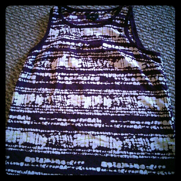 Mossimo Purple and White Tank