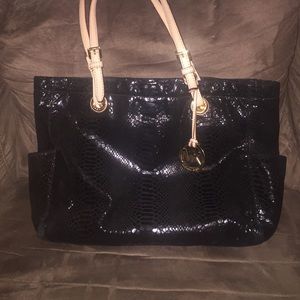 Michael Kors shiny snake print medium sized tote