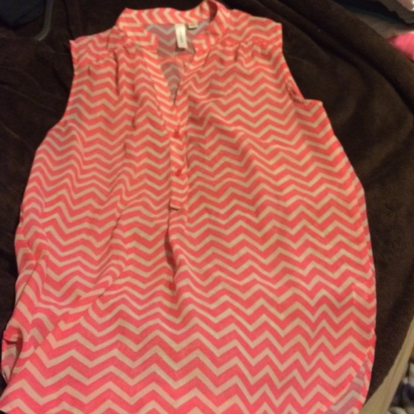 Chevron sheer blouse