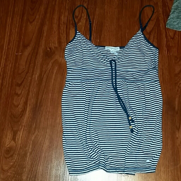 Navy blue stripped spaghetti strap