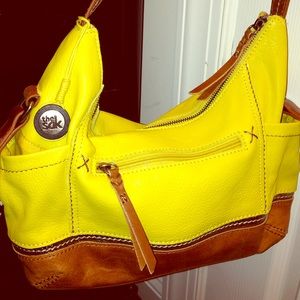 SAK Kendra Dandelion Hobo Yellow Leather Handbag