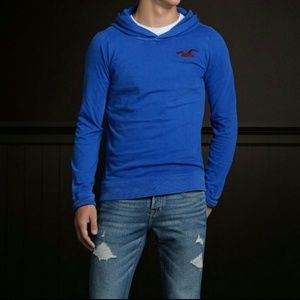 Blue Hollister Pullover Hoodie Sweater Men's