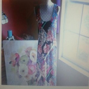2X Floral Maxi Dress  NWT Plus Size