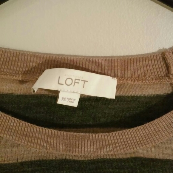 New LOFT Sheer Striped Top XS - Picture 3 of 3