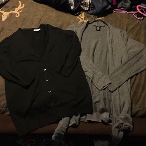 Two cardigans.