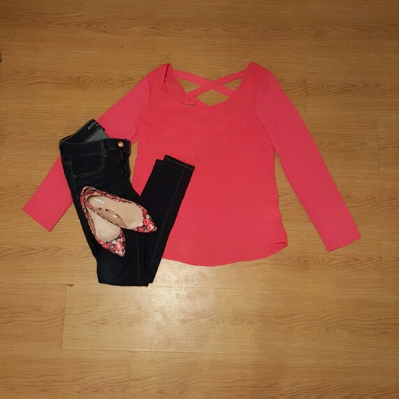❌SOLD❌Sheer Long Sleeve Blouse
