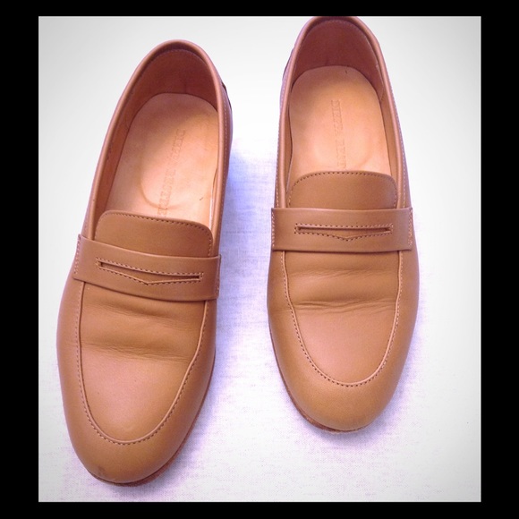 Dieppa Restrepo Camel Leather Penny Loafers