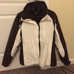 North face HyVent coat with liner