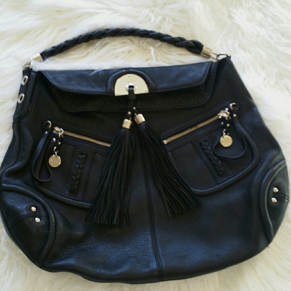 bebe Handbags - 💞SALE💞 Bebe Black Leather Tassel Bag