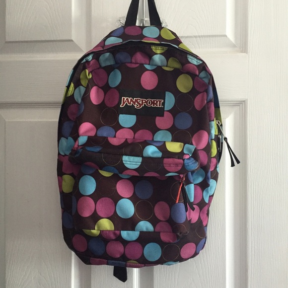 Jansport polka dot backpack