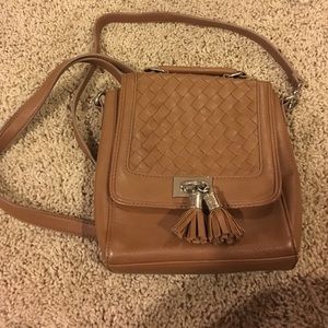 Dark Tan crossbody tassle bag