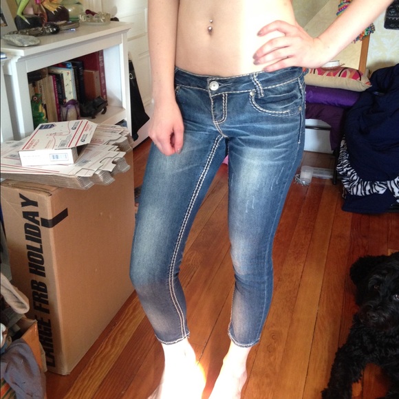 Light wash blue jeans