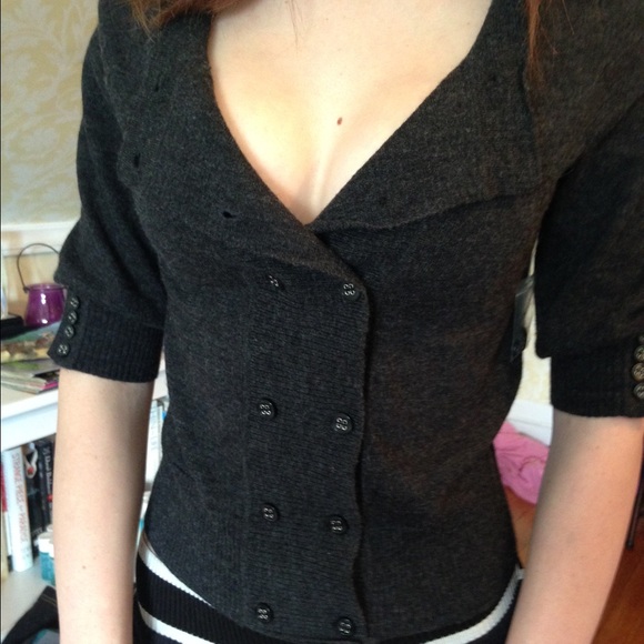 Dark gray cardigan