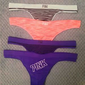 VS PINK SEAMLESS THONGS
