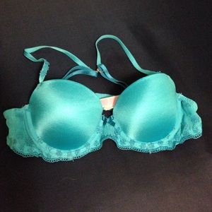 Teal VS Pink Push-Up Bra