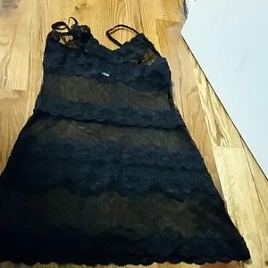 Black lace chemise