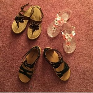 3 pair of sandals size 11