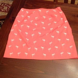 Talbots Flamingo Mini Skirt