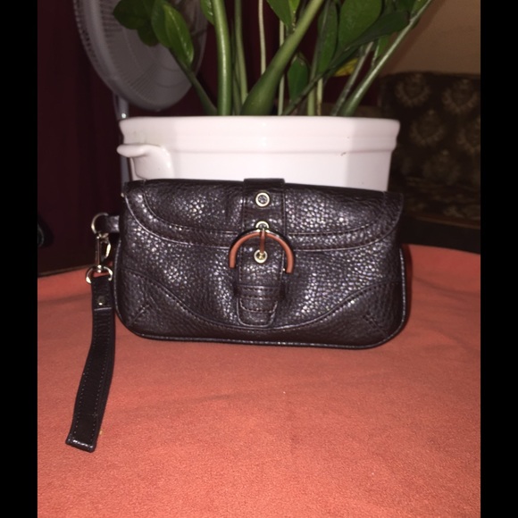 Dark brown wristlet