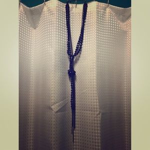 Black beaded statement necklace