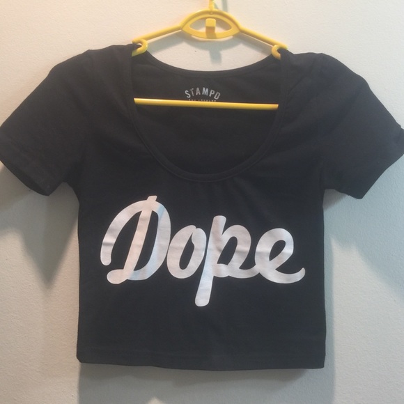 Stampd LA Tops - STAMPD LA "DOPE" CROP TOP (BLACK) Stampd LA Tops - STAMPD LA "DOPE" CROP TOP (BLACK)