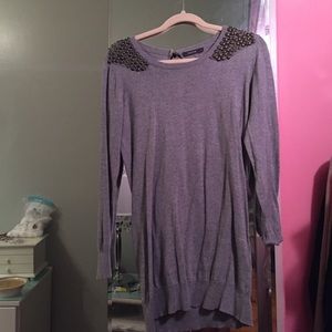 Cute grey tunic with studded shoulders
