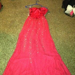 Red formal dress
