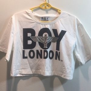 boy london Tops - BOY LONDON LOGO CROP TEE boy london Tops - BOY LONDON LOGO CROP TEE