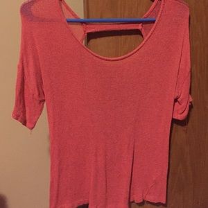 Coral Scoop backed shirt