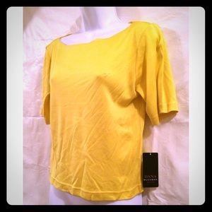 💕FINAL SALE💕DB Yellow short sleeve blouse