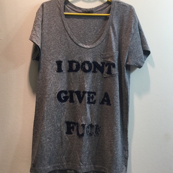 Urban Outfitters Tops - URBAN OUTFITTERS "I DON'T GIVE A F***" DEEP V TEE Urban Outfitters Tops - URBAN OUTFITTERS "I DON'T GIVE A F***" DEEP V TEE