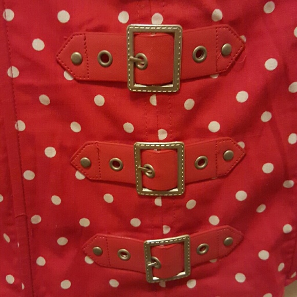 Red Polka Dot Corset Top - Picture 3 of 3