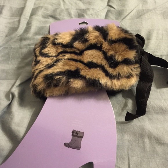 Accessories - Leopard print boot covers.